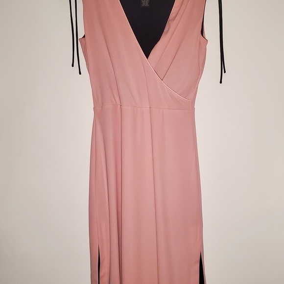 EXPRESS Pink/Black Reversible Dress WOMENS Size 3/4 - Picture 3 of 16